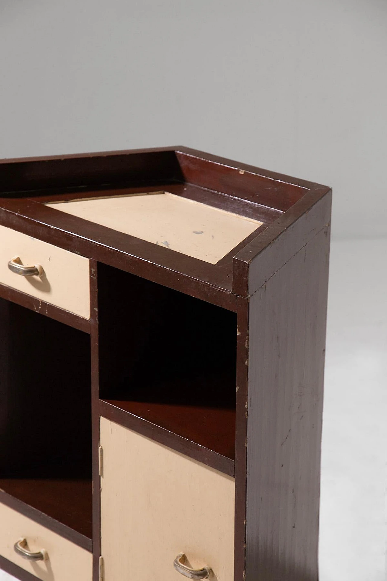 Futurist sideboard in two-tone wood, 1920s 6