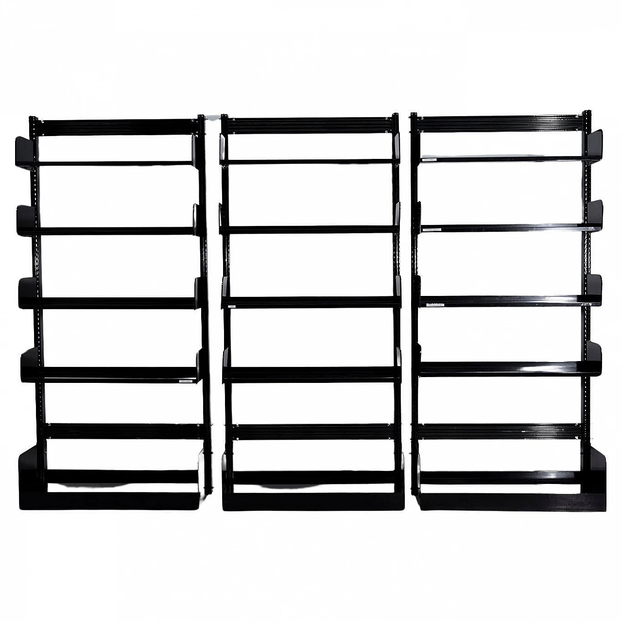 3 Black Congress bookcases by Lips Vago, 1960s 1