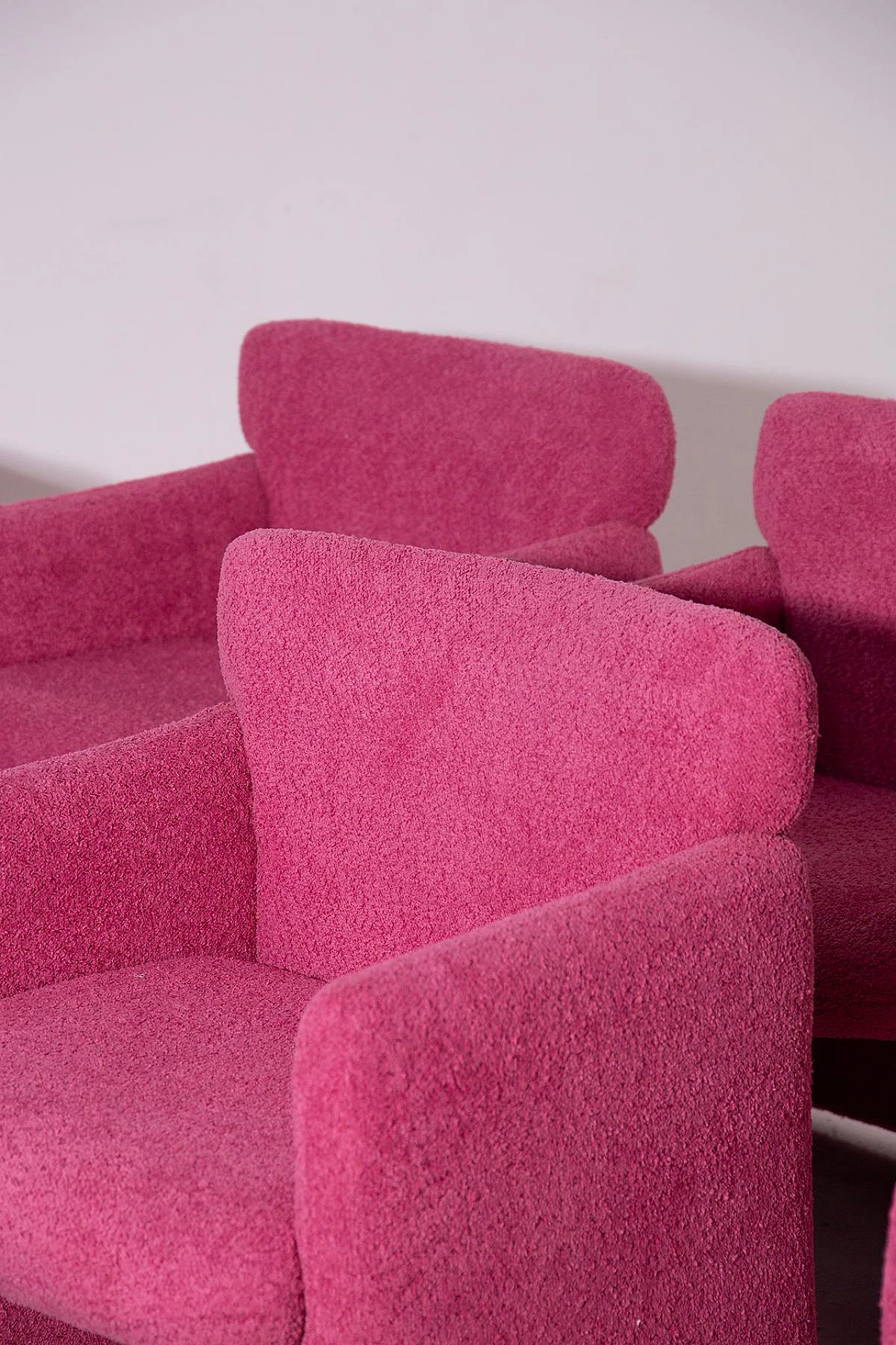 8 Pink S148 armchairs by Eugenio Gerli for Tecno, 1980s 2