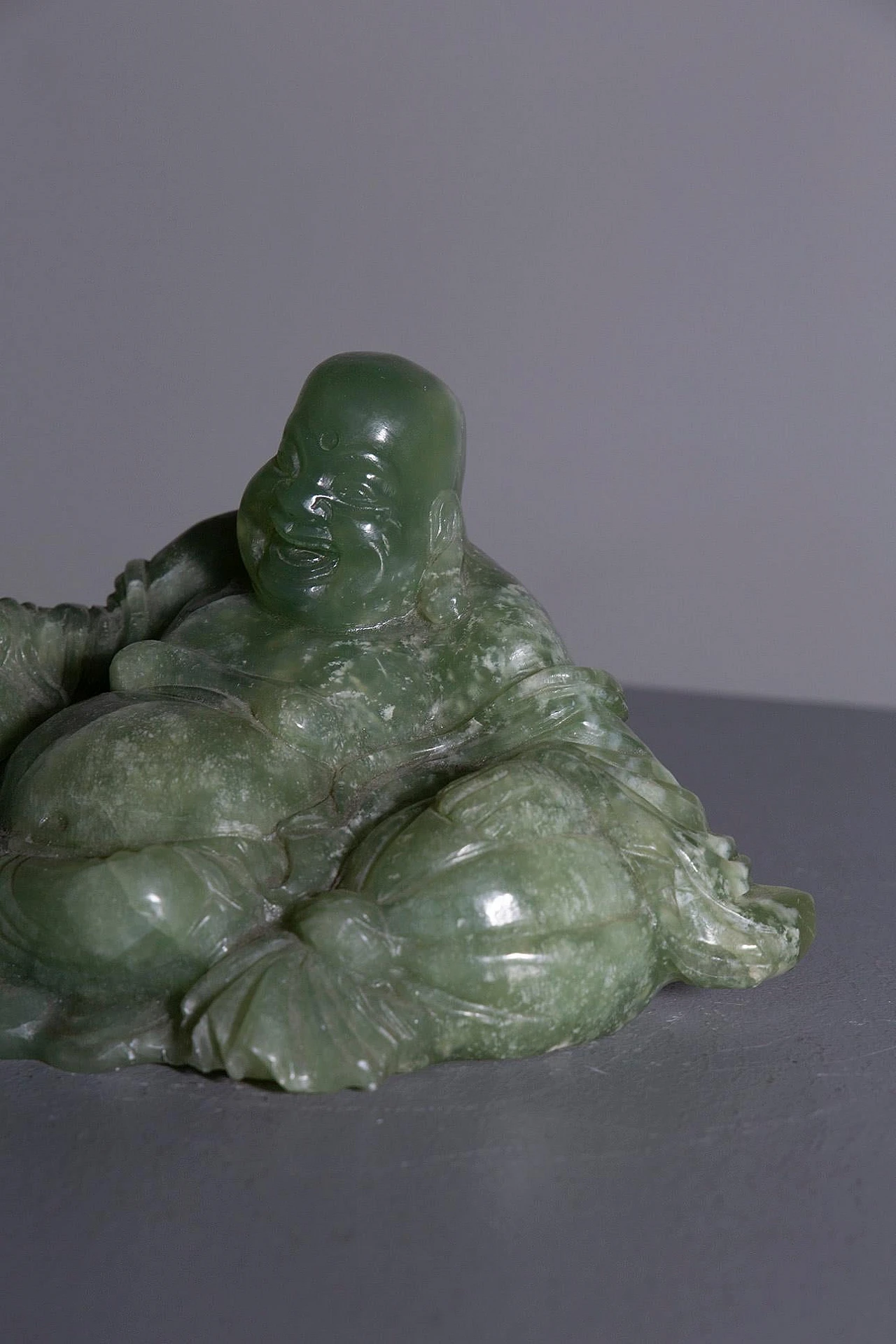 Buddha, Chinese green jade sculpture, 1950s 5