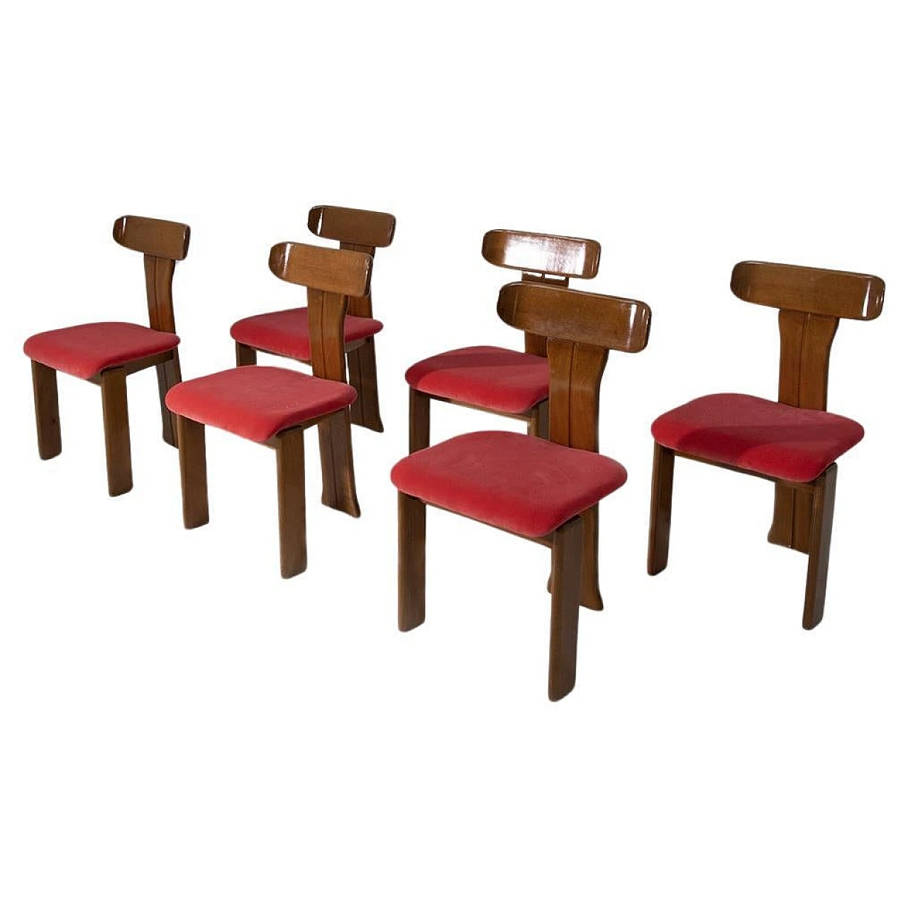 6 Sapporo chairs by Mario Marenco for Mobilgirgi, 1970s 1