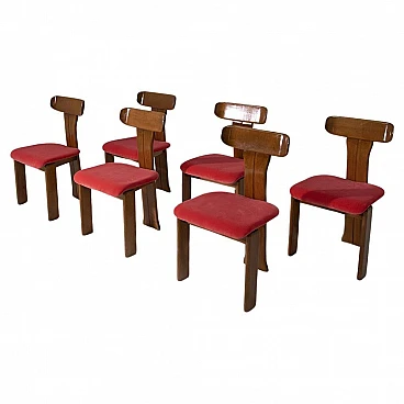 6 Sapporo chairs by Mario Marenco for Mobilgirgi, 1970s