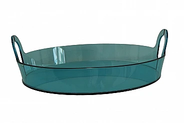Blue crystal Akasma tray by Satyendra Pakhalé for RSVP, 2000s