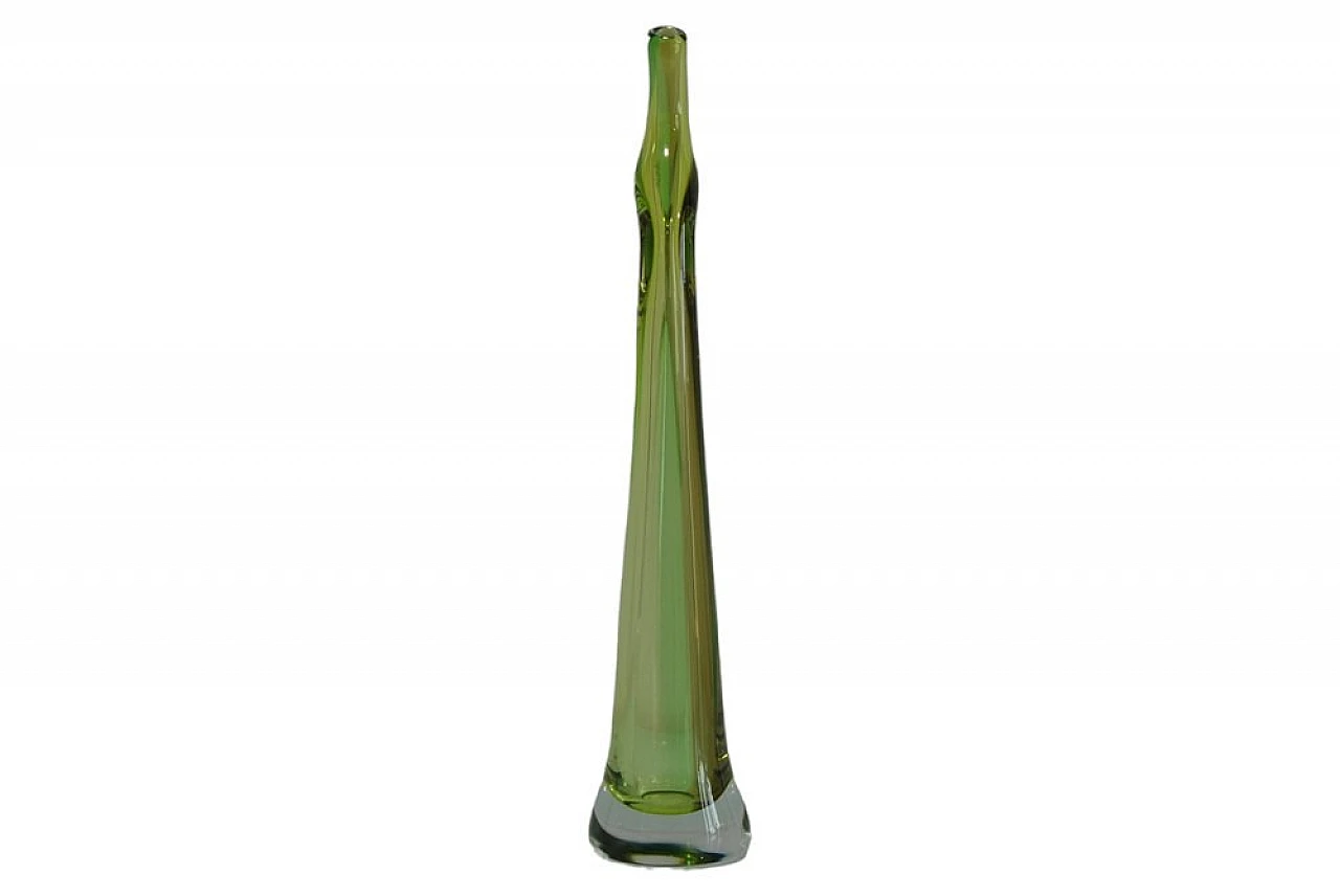 Green glass vase by Kosta Boda, 1980s 4