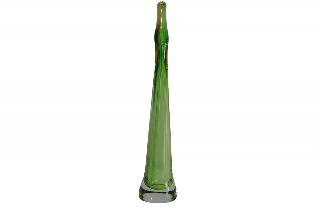 Green glass vase by Kosta Boda, 1980s 6