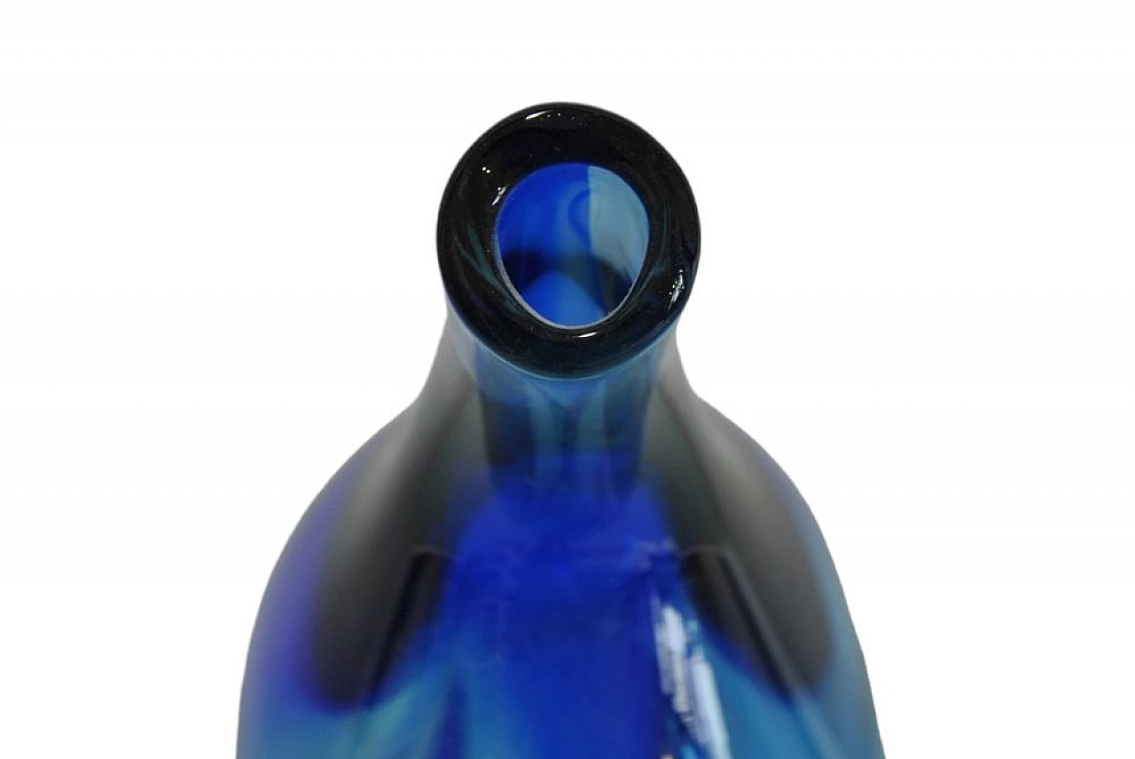 Blue glass vase by Kosta Boda, 1980s 5