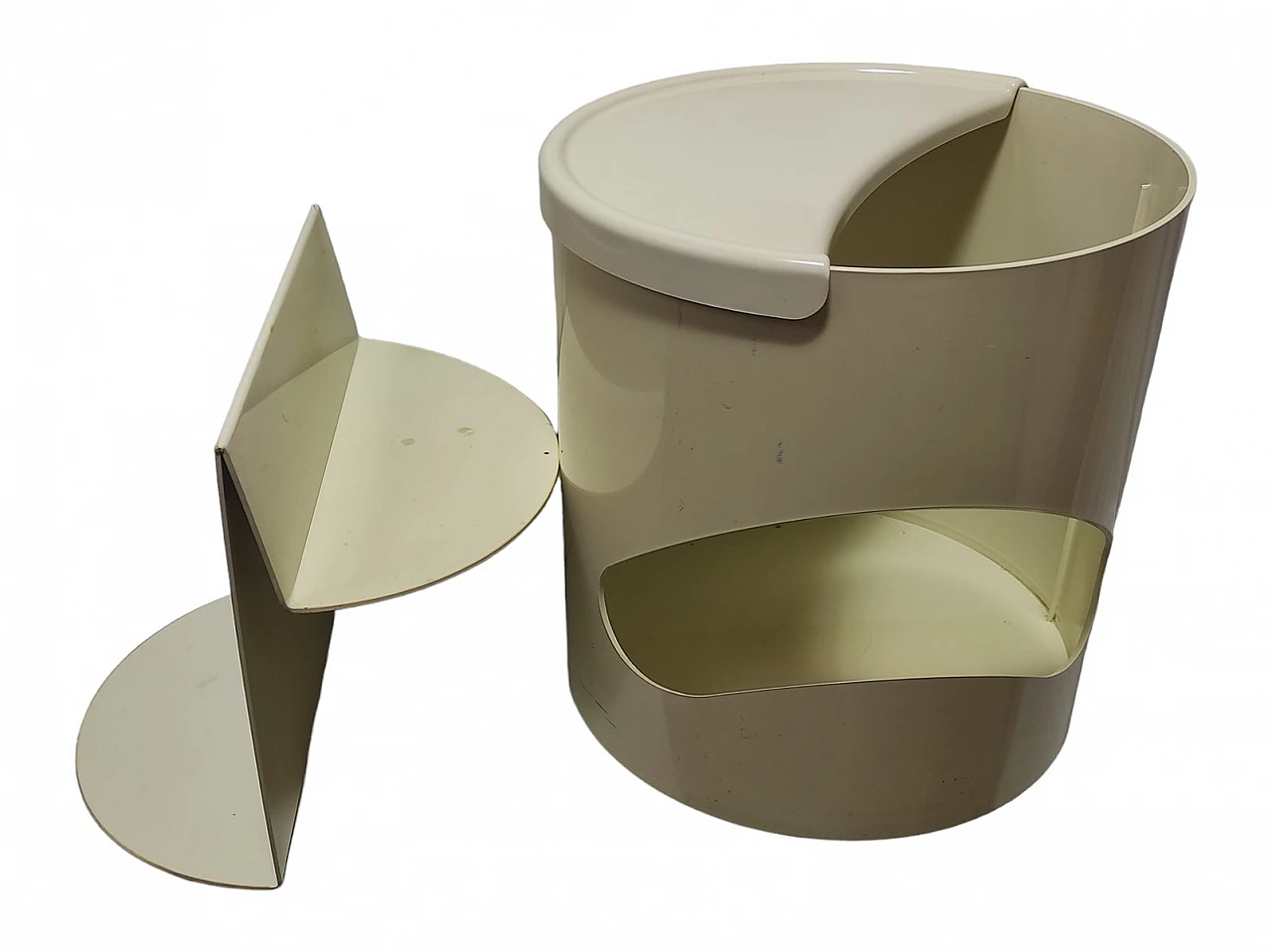 Robo side table in beige plastic by Joe Colombo for Elco, 1970s 8