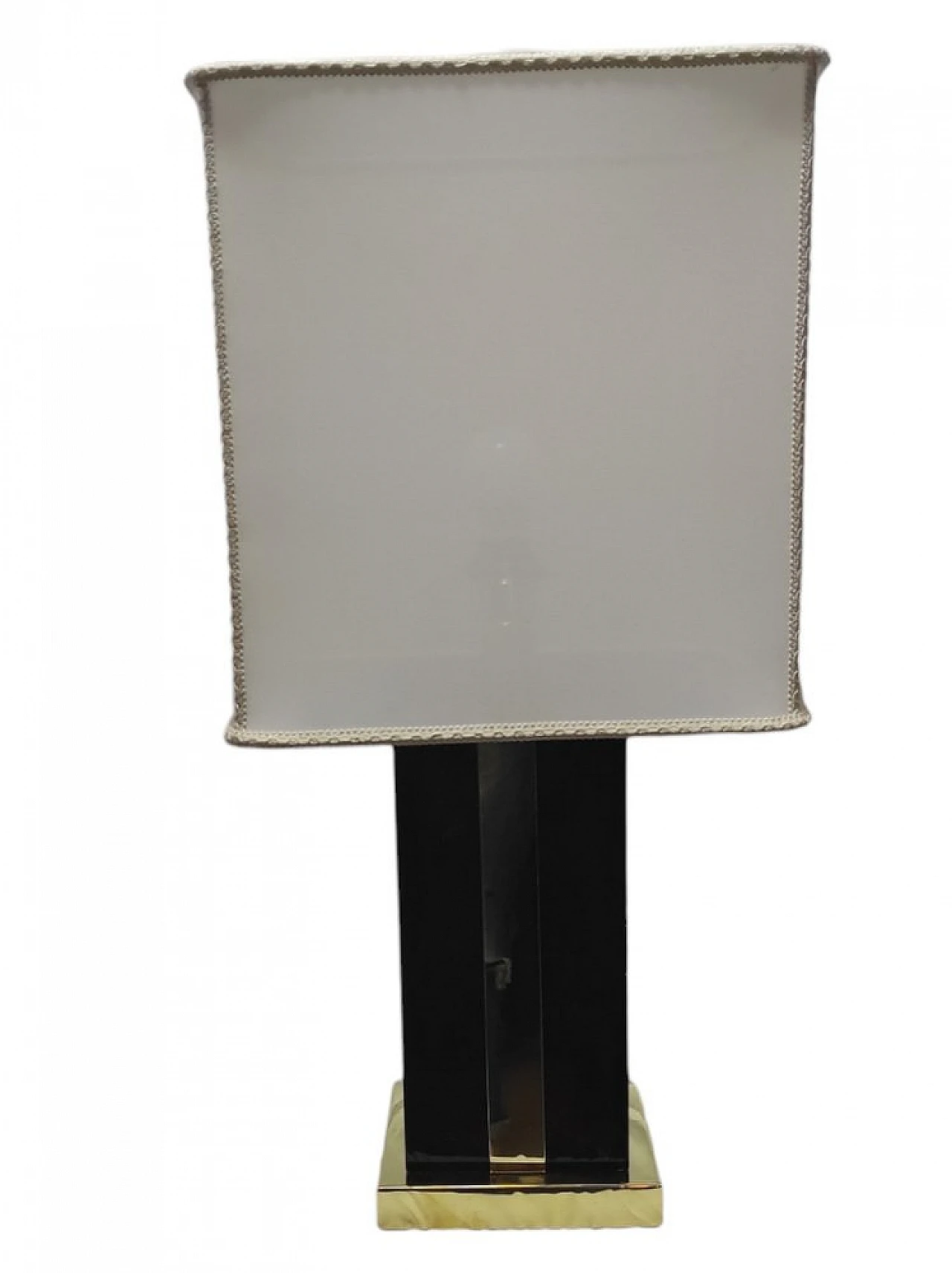 Brass and goatskin table lamp by Aldo Tura, 1970s 2