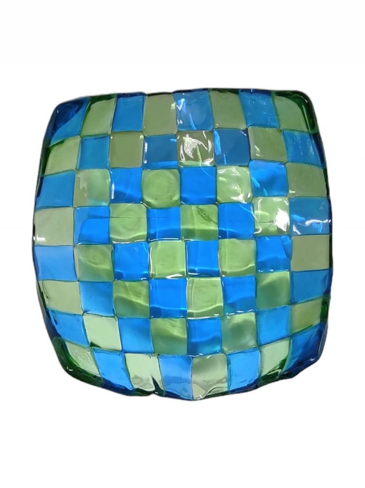 Checkered emptying tray in Murano glass by Barovier and Donà, 1990s 2