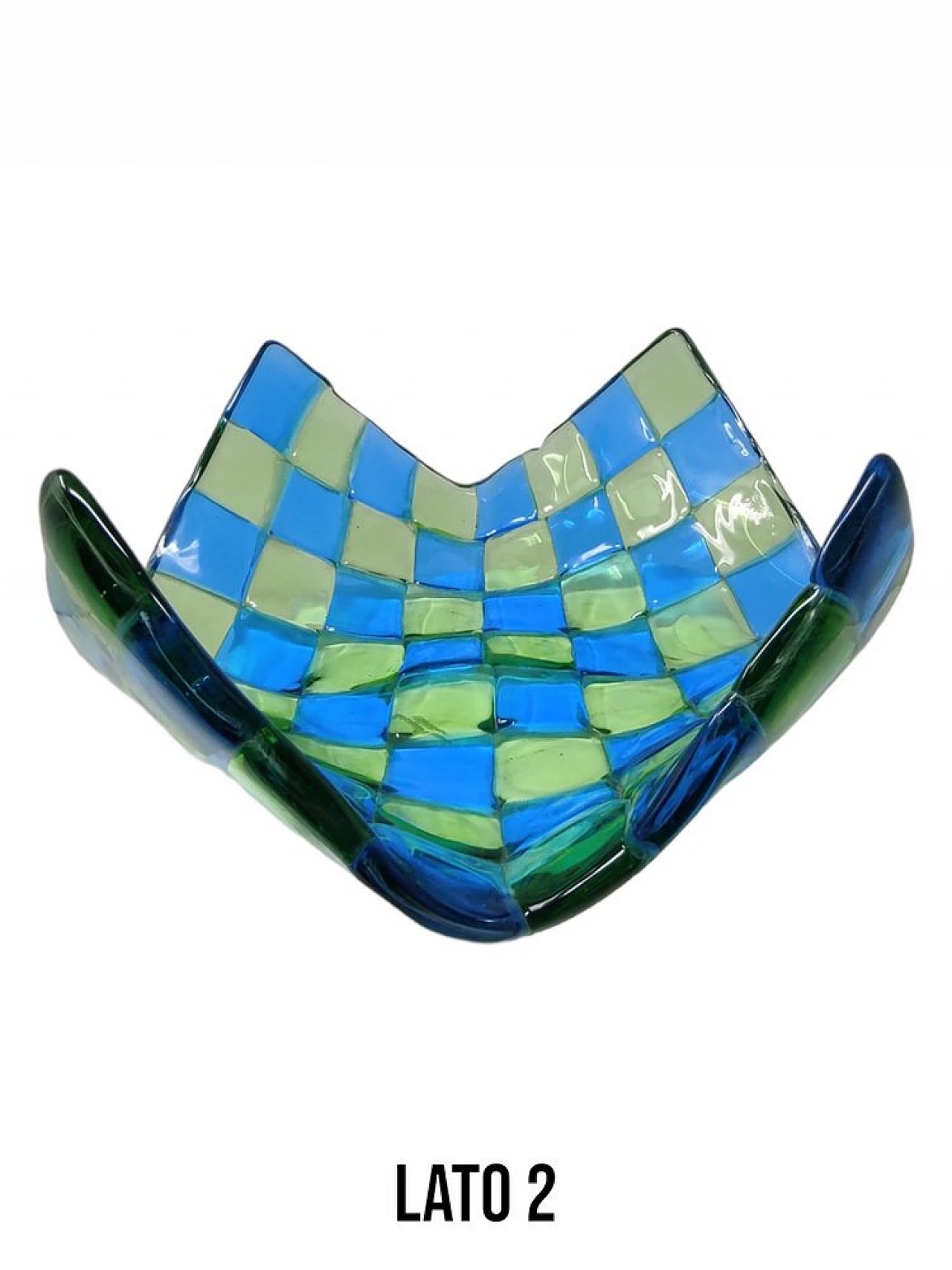 Checkered emptying tray in Murano glass by Barovier and Donà, 1990s 3