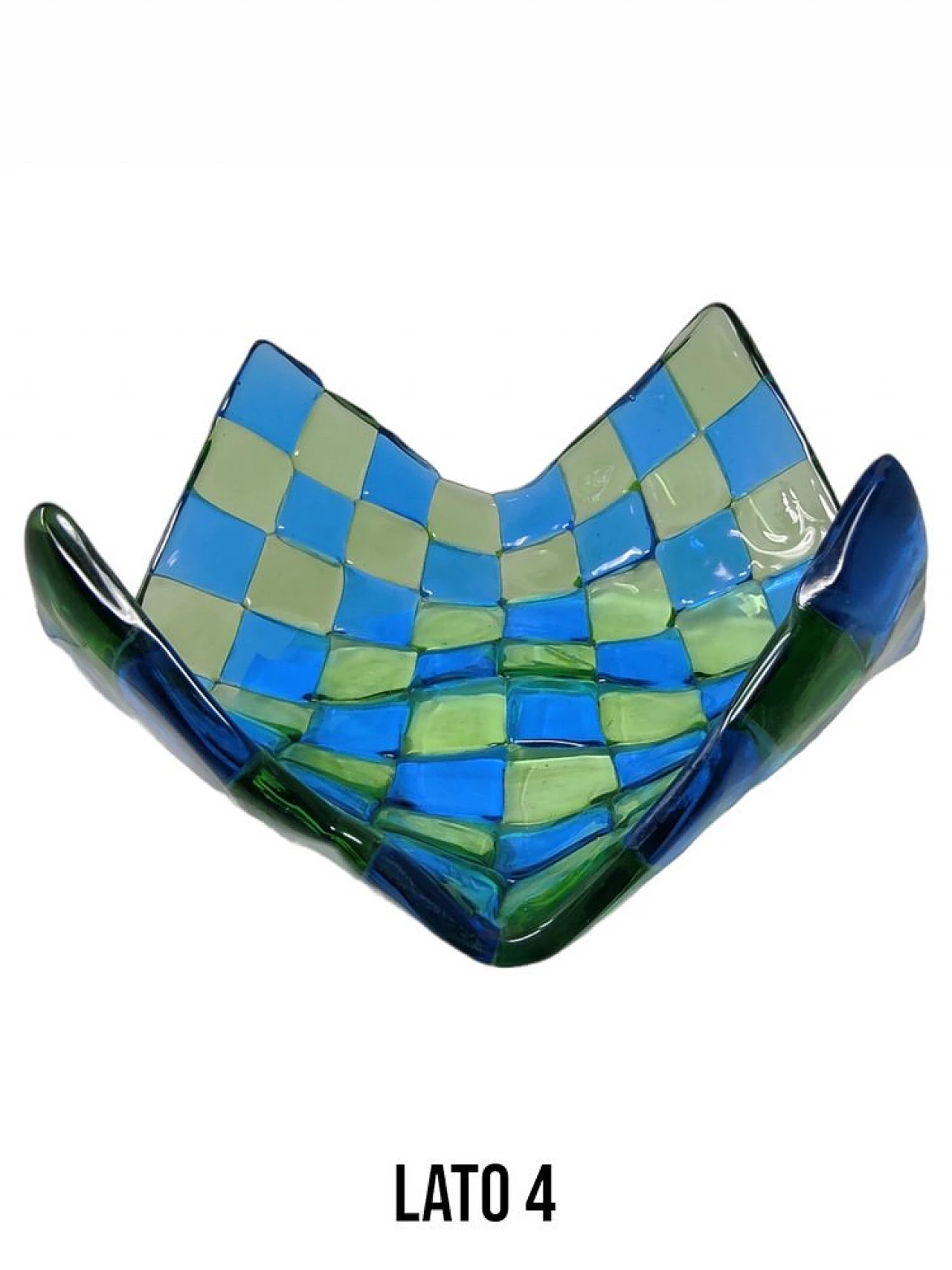 Checkered emptying tray in Murano glass by Barovier and Donà, 1990s 5