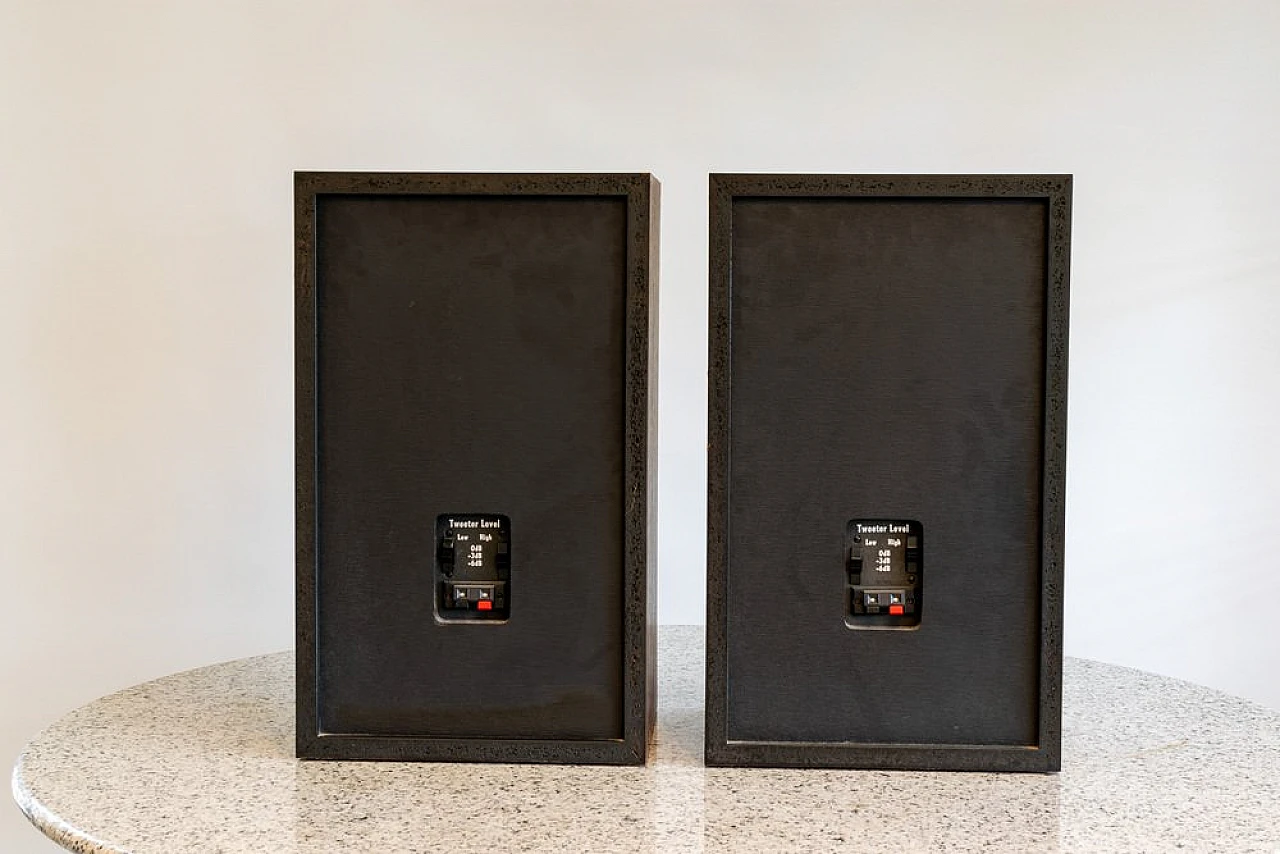 Pair of L speakers in wood by Ohm, 1970s 6