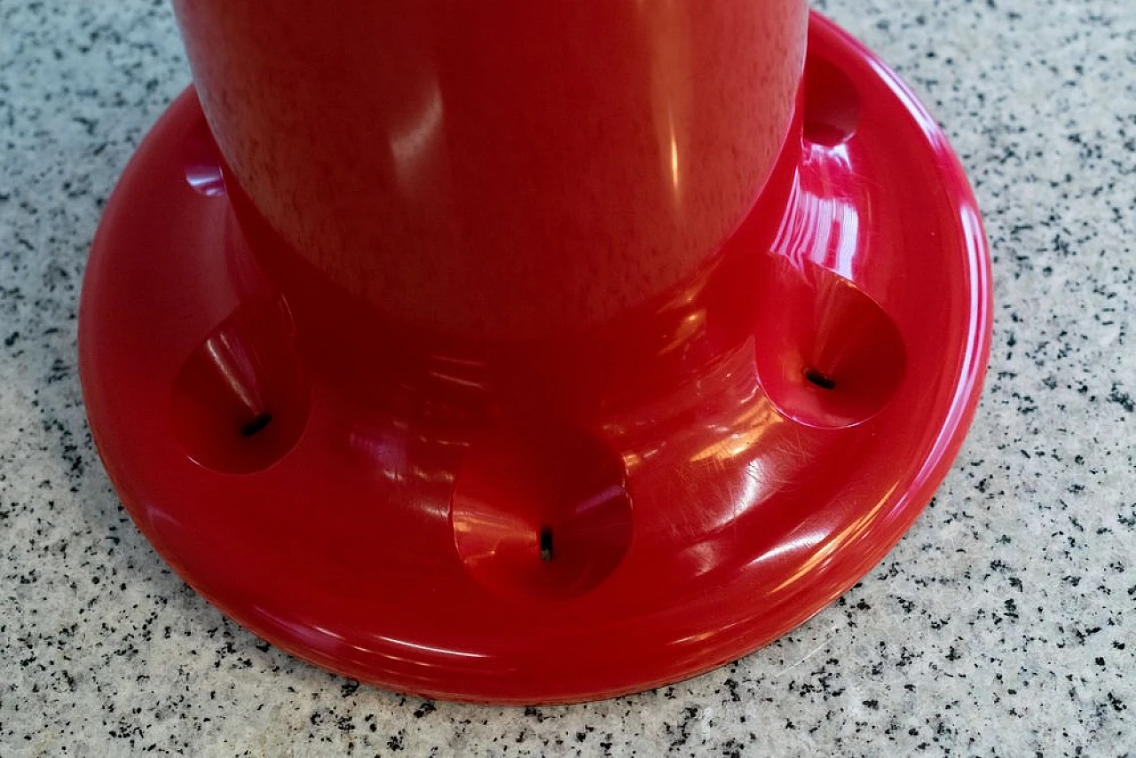 Red Pluvium spiral umbrella stand by G. Piretti for A. Castelli, 1970s 7