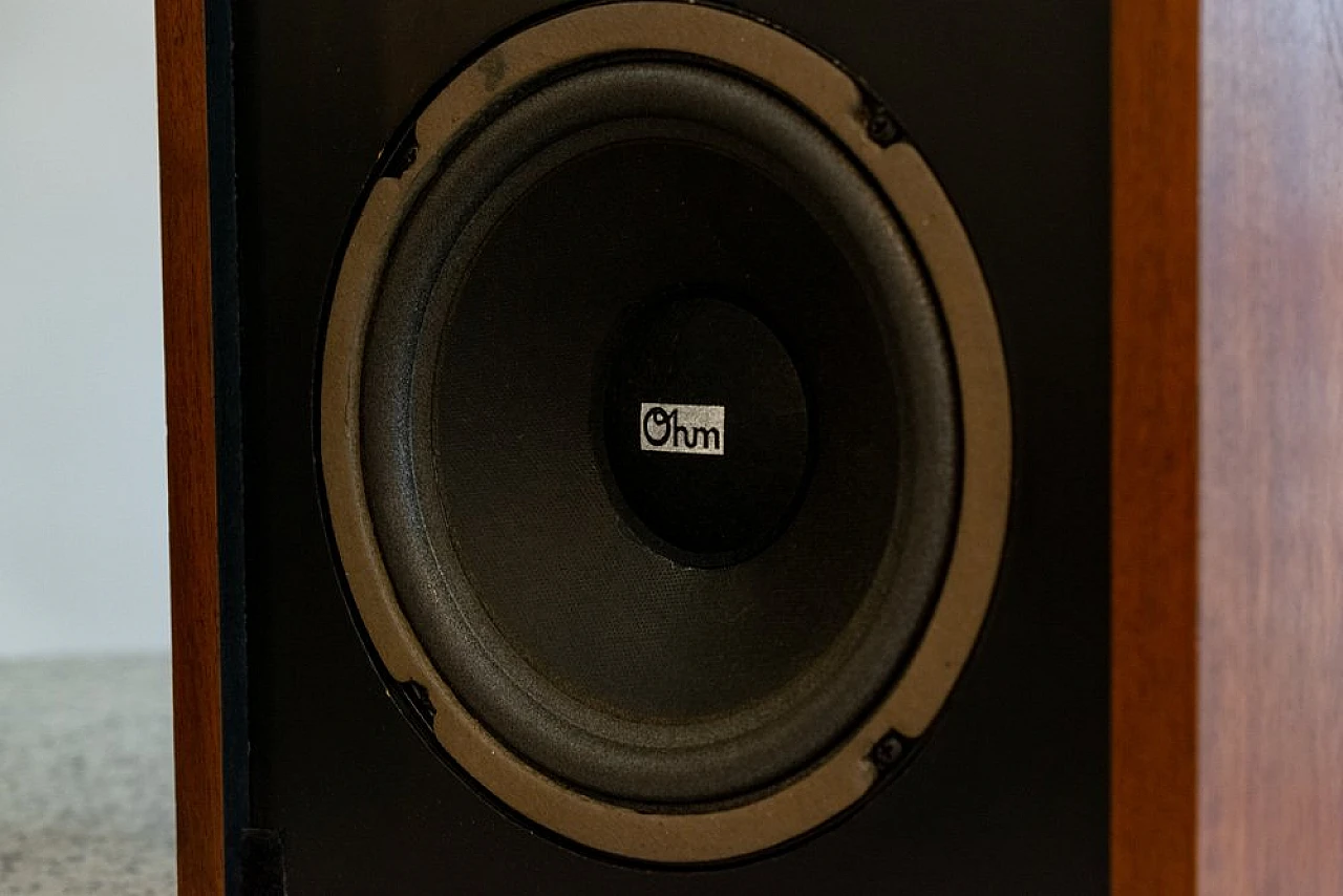 Pair of L speakers in wood by Ohm, 1970s 10