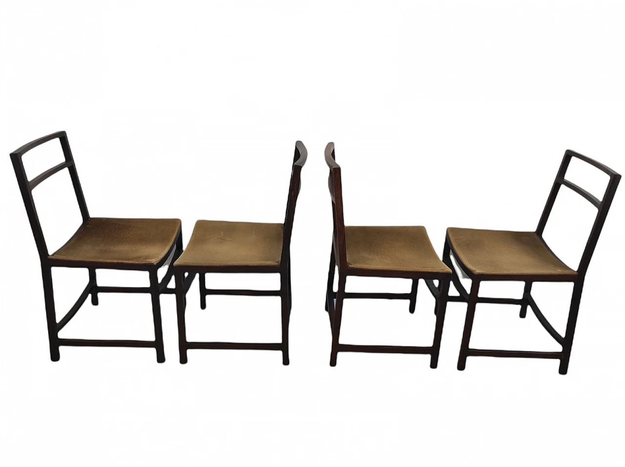 Fabric Dining Chairs by Renato Venturi for MIM Roma, 1960s, Set of 4 7