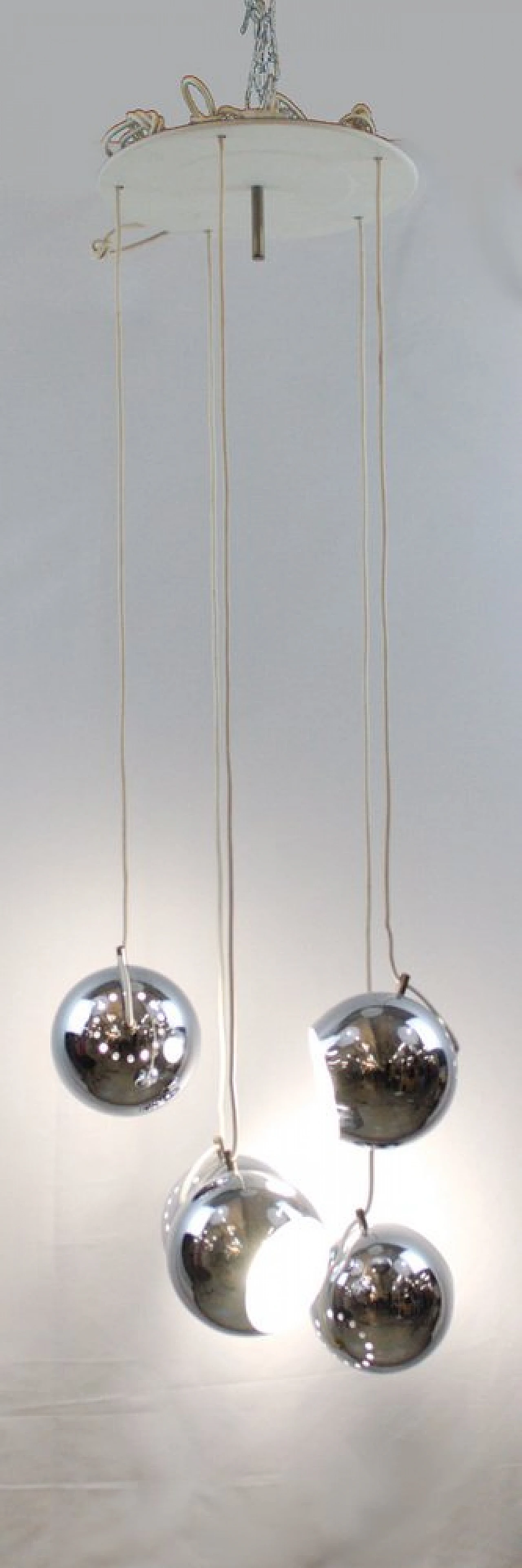 5-Light waterfall chandelier in metal by Goffredo Reggiani, 1960s 15