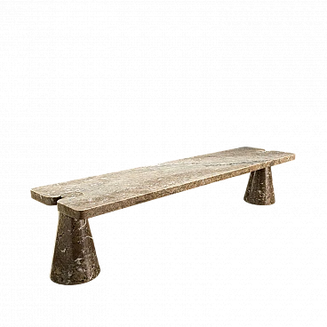 Eros grey marble bench by Angelo Mangiarotti for Skipper, 1970s