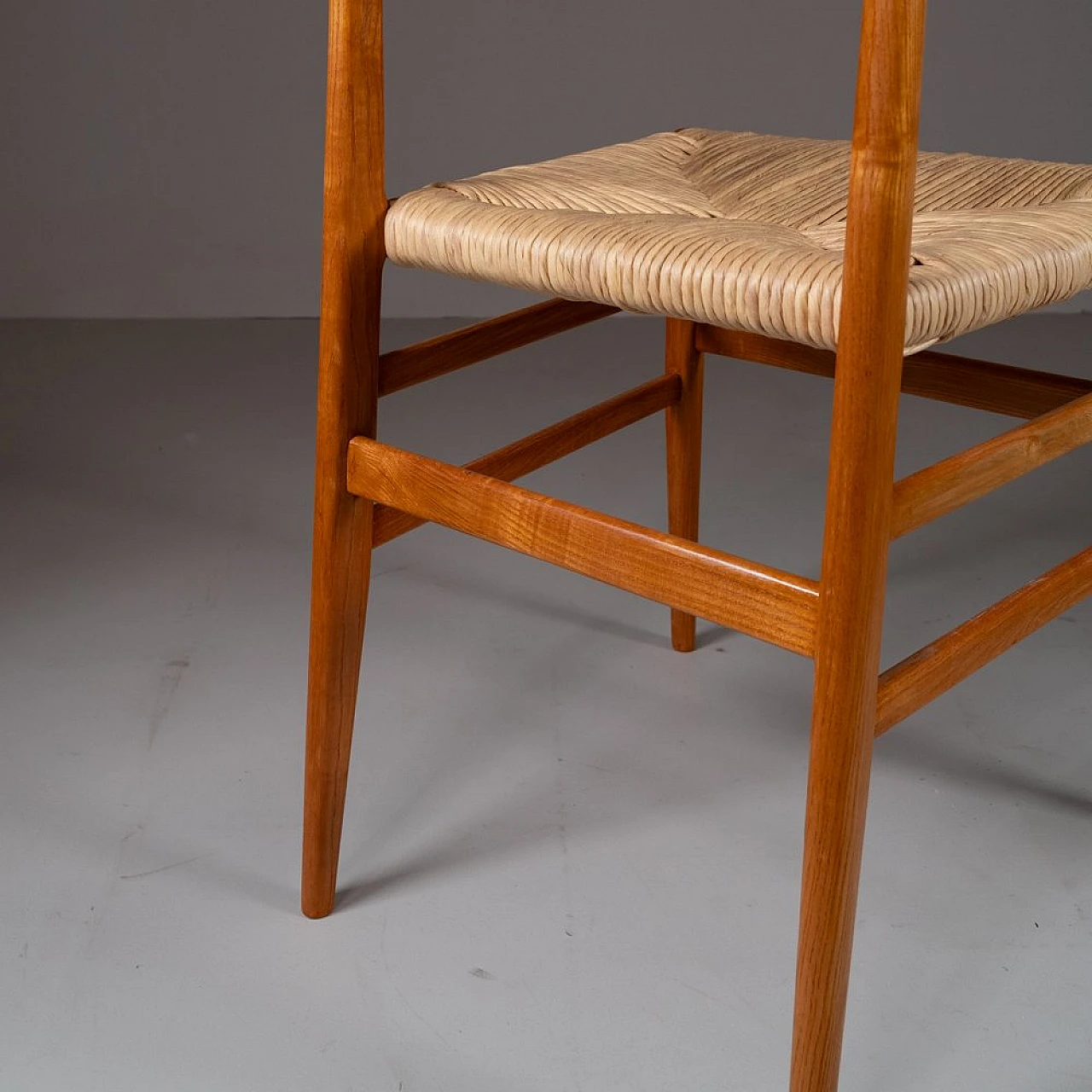 8 Superleggera Chairs in wood & straw by Gio Ponti for Cassina, 1950s 2