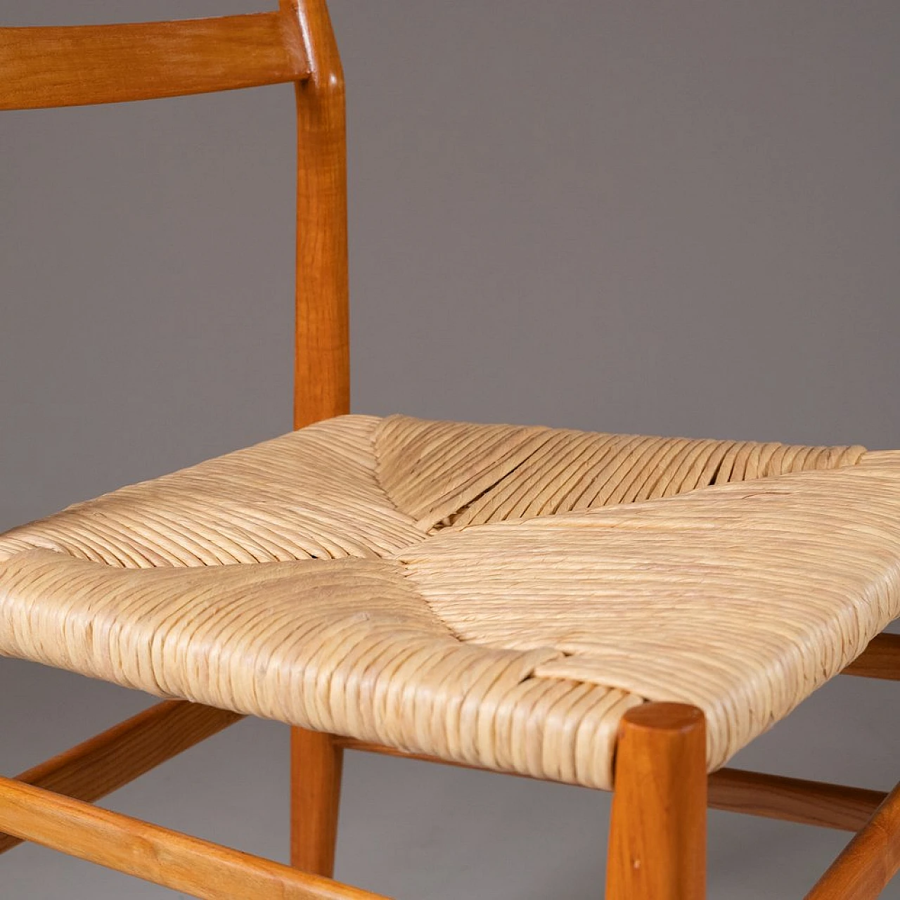 8 Superleggera Chairs in wood & straw by Gio Ponti for Cassina, 1950s 6