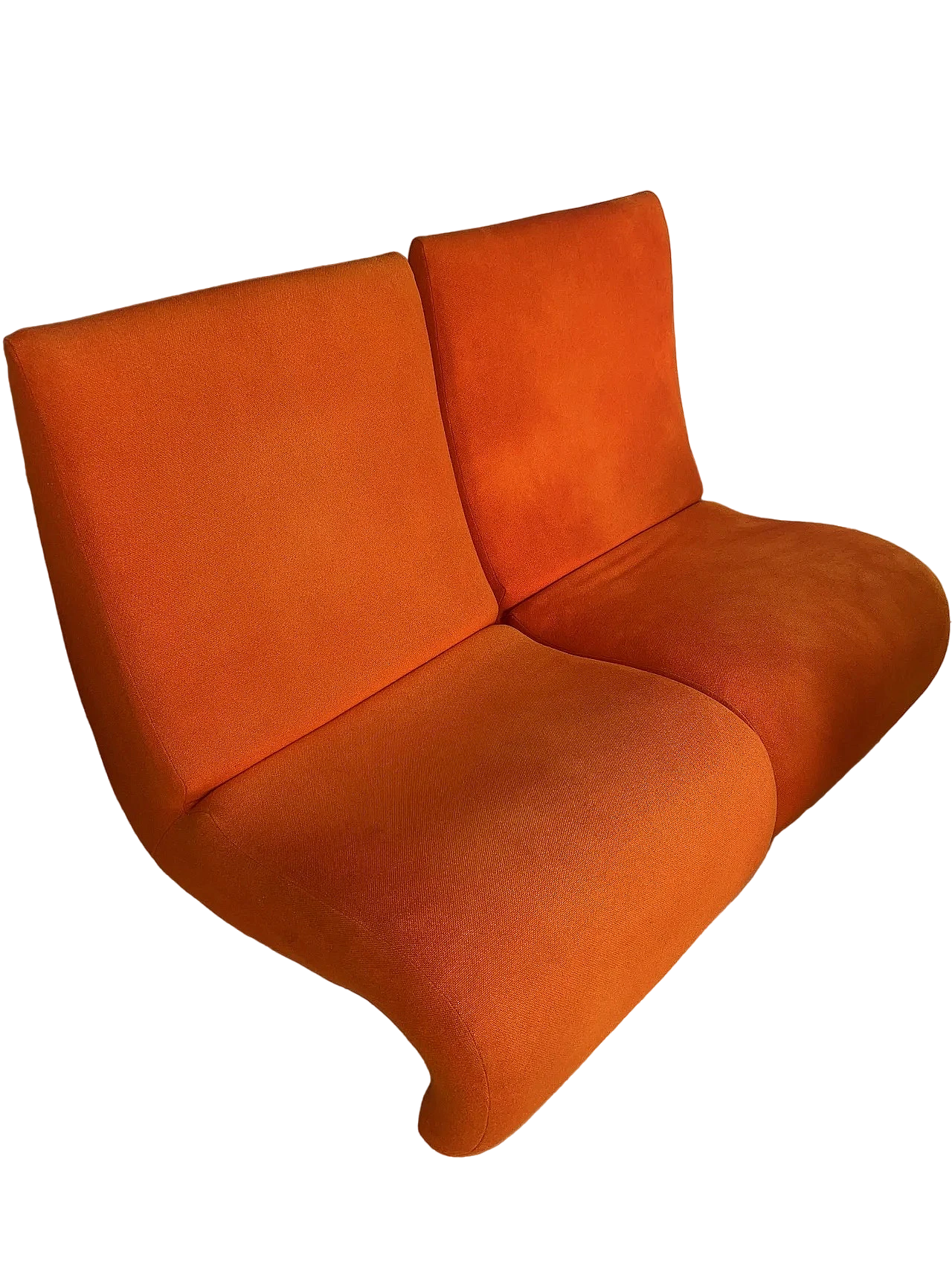 Pair of orange Amoebe armchairs by Verner Panton for Vitra 13