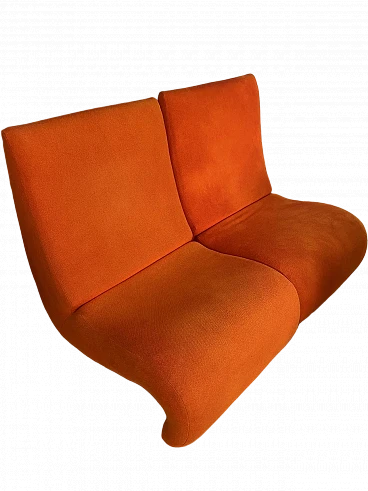 Pair of orange Amoebe armchairs by Verner Panton for Vitra