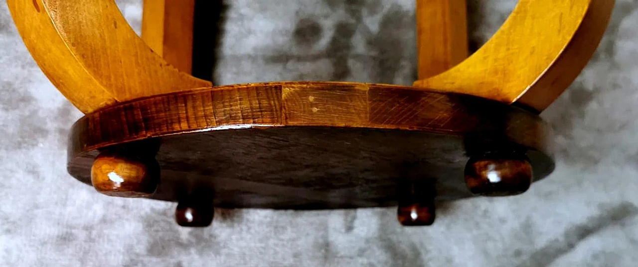 Art Déco coffee table in walnut burl with round top, 1930s 19