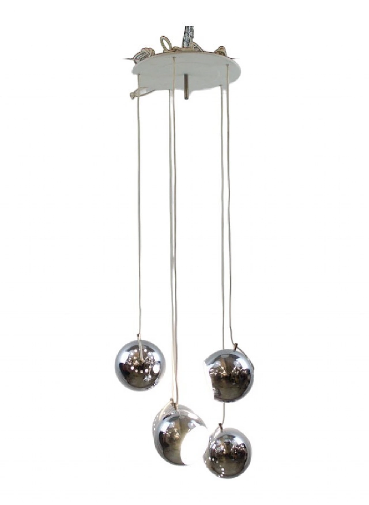 5-Light waterfall chandelier in metal by Goffredo Reggiani, 1960s 17