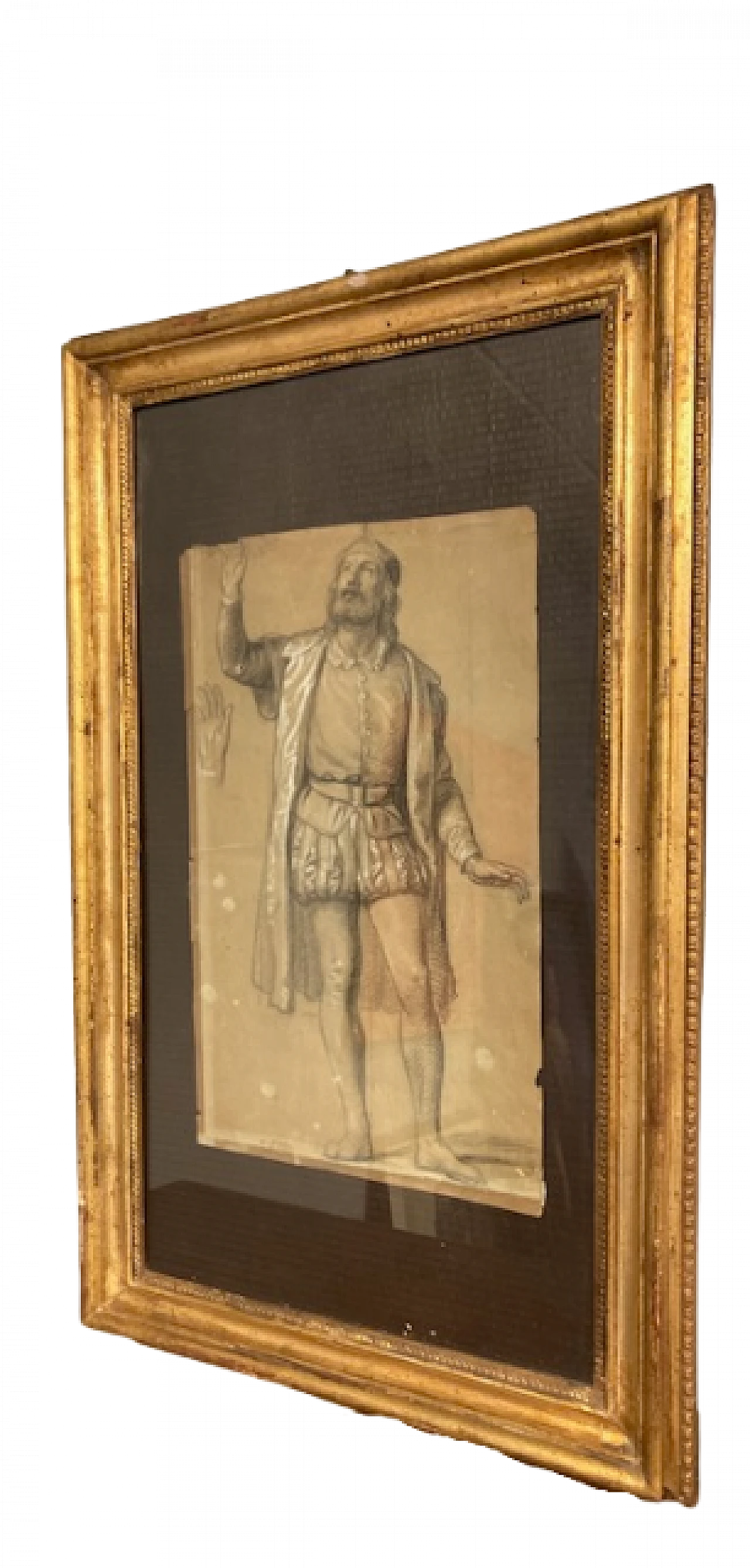 Nobile in costume d'epoca, disegno, '800 17