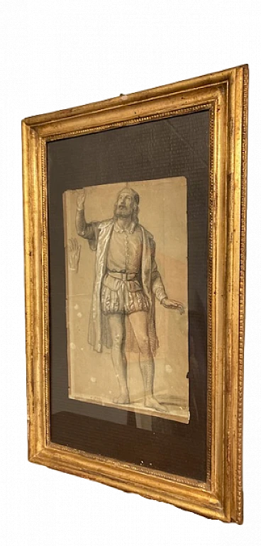 Nobleman in period costume, drawing, 19th century