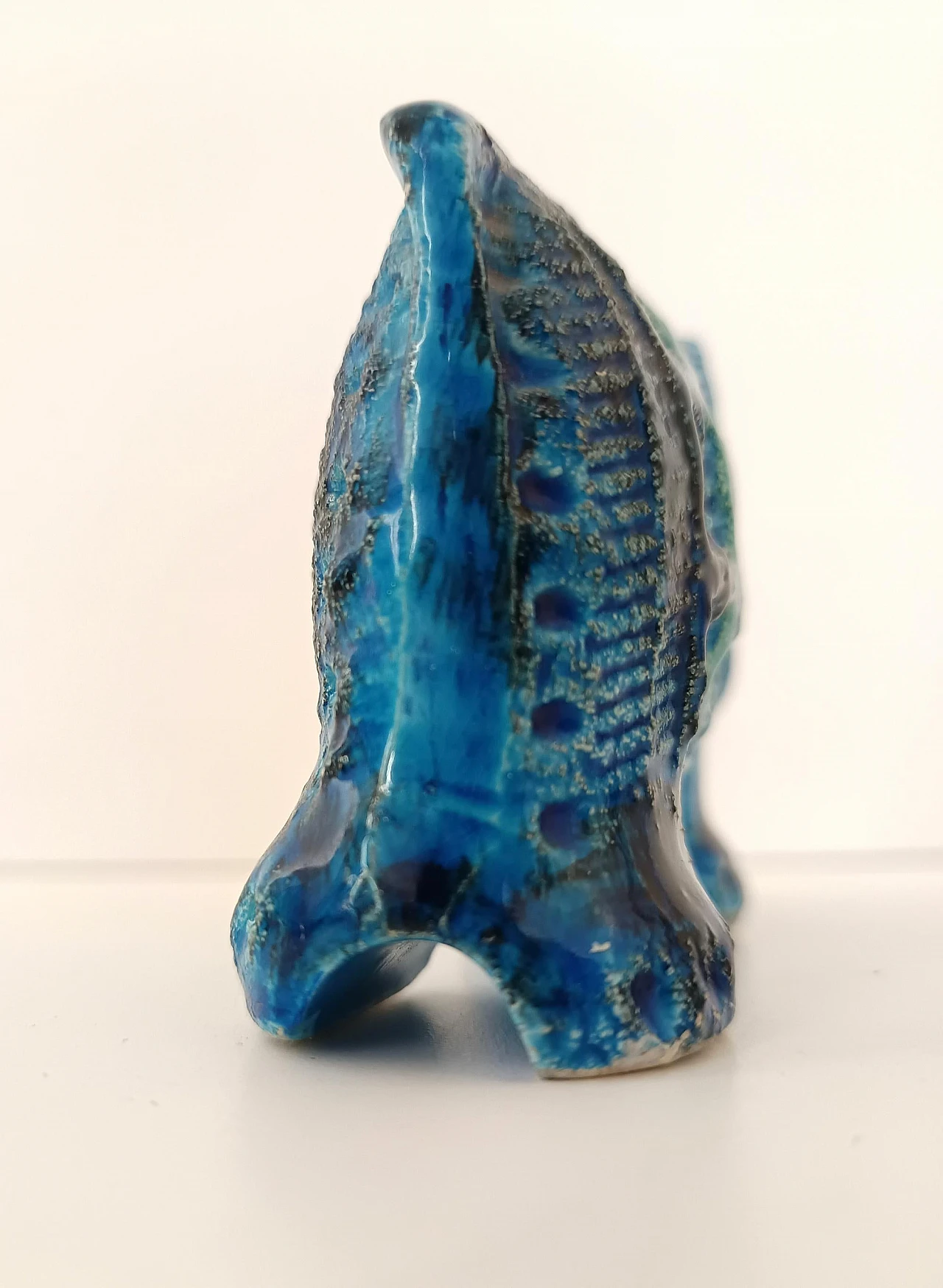 Elefante in ceramica blu di Rimini di A. Londi per Bitossi, anni '60 6