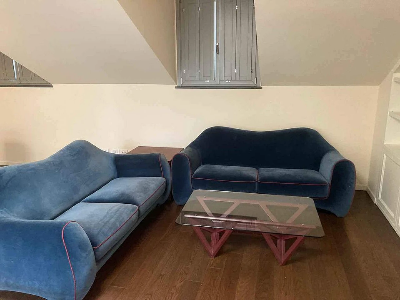 Coppia divani in velluto di Maison Lacroix per Roche Bobois, anni 2000 3