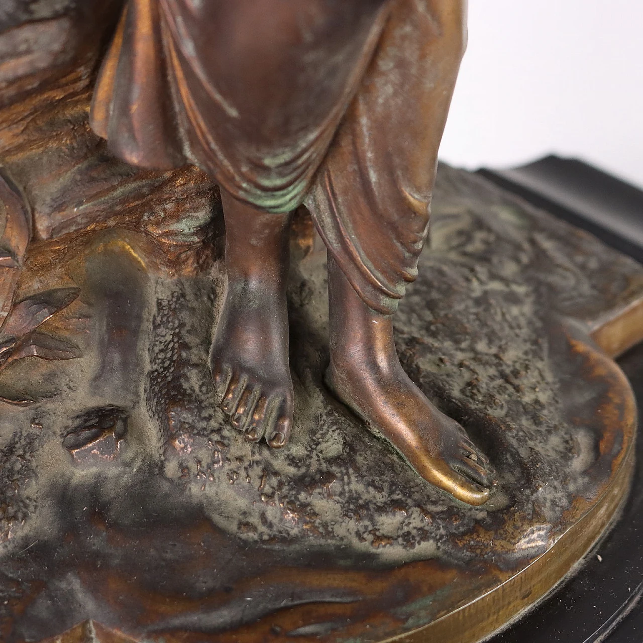 Black marble and bronze triptych with statues by Henri Honoré Plé 5