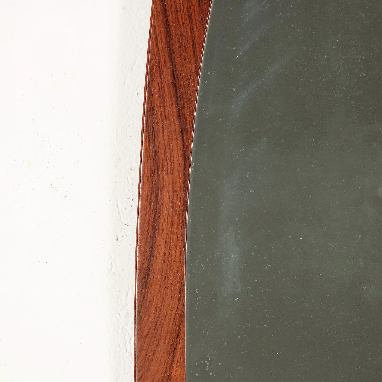 Wall mirror in stained curved plywood in the style of Campo and Graffi, 1960s 4