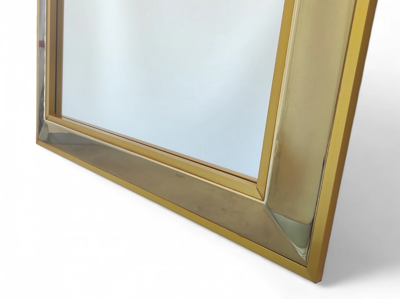 Mirror with gilded brass frame, 1970s 3
