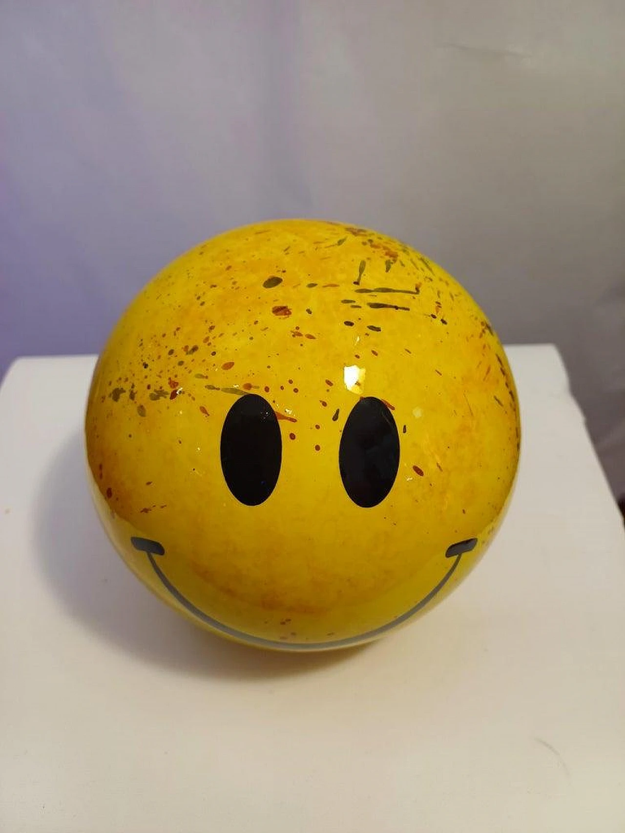 Yellow ceramic smile sculpture, 2000s 4