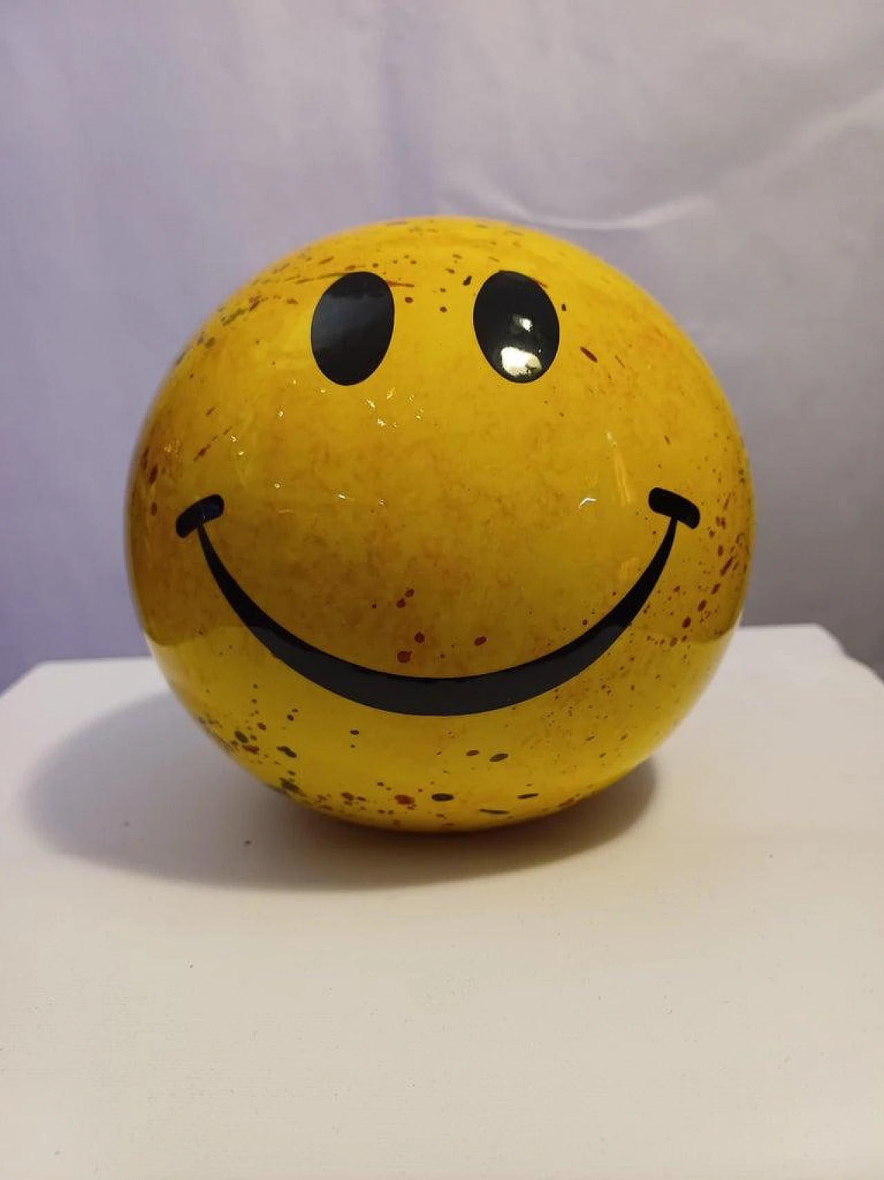 Yellow ceramic smile sculpture, 2000s 5