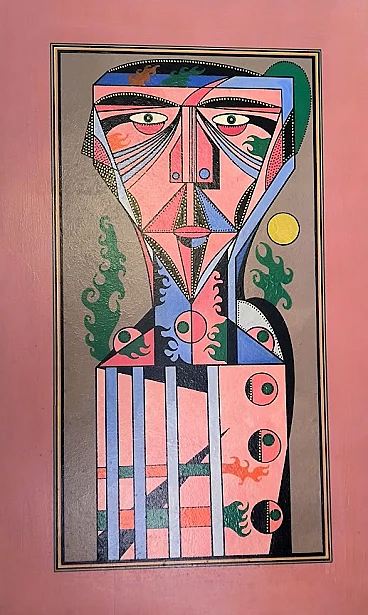 Alberto Verdianelli, Man in the Sun 4, oil on panel, 1968