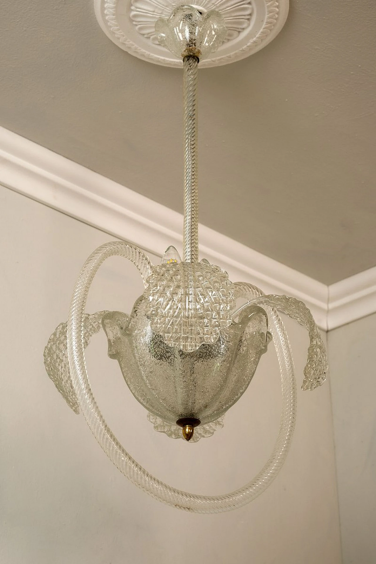 Chandelier by Ercole Barovier for Barovier & Toso, 1940s 3