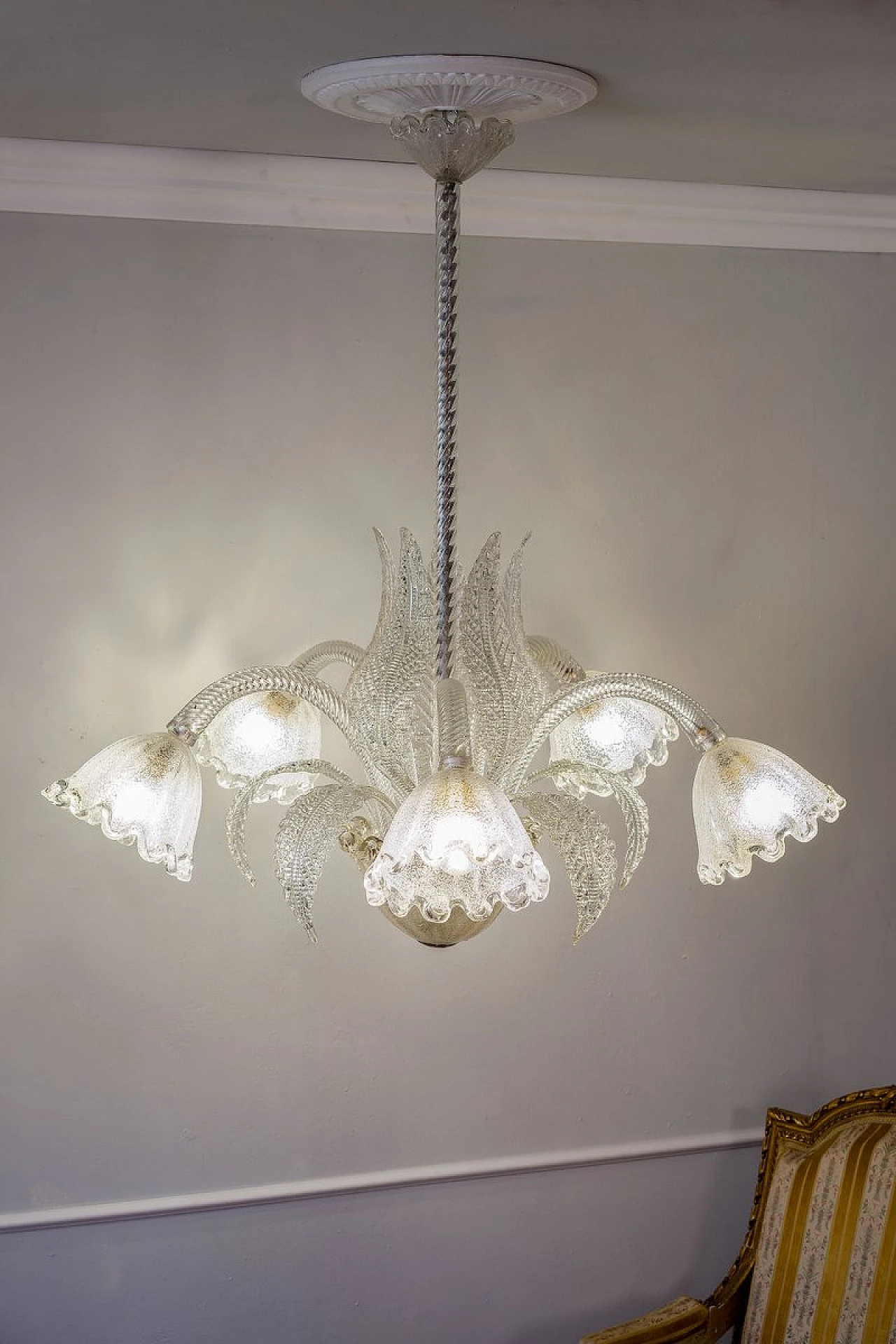 Lampadario di Ercole Barovier per Barovier & Toso, anni '30 4