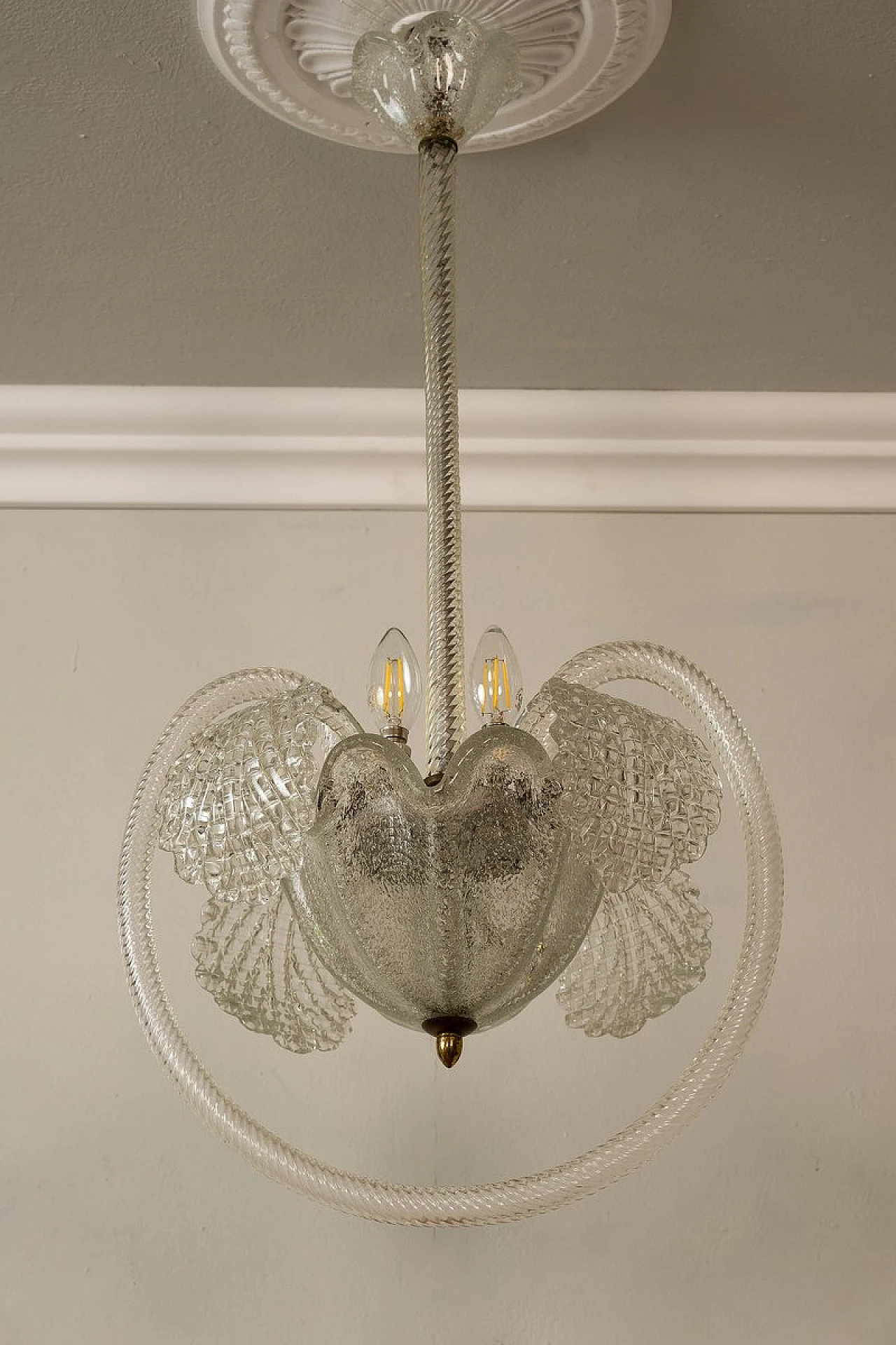 Chandelier by Ercole Barovier for Barovier & Toso, 1940s 8