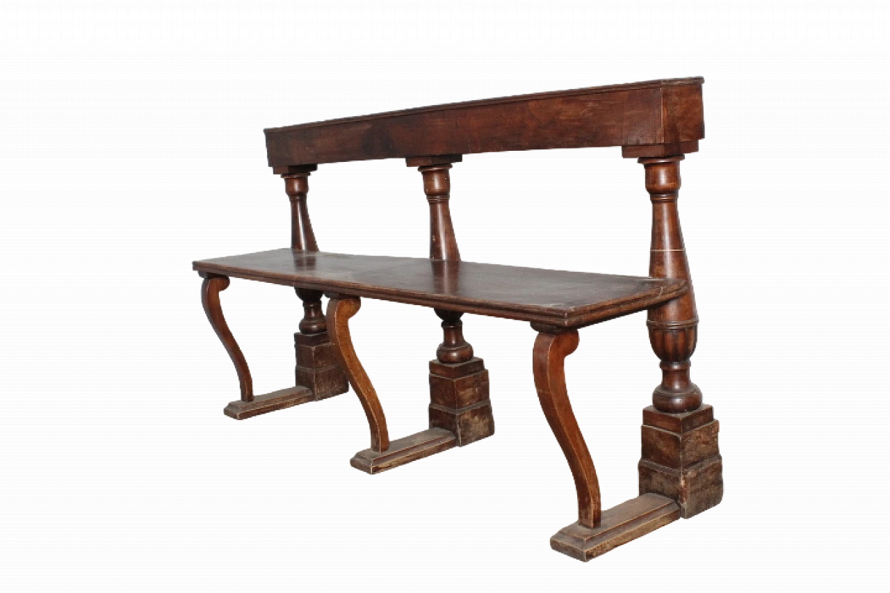 Louis XVI walnut bench, 18th century 16