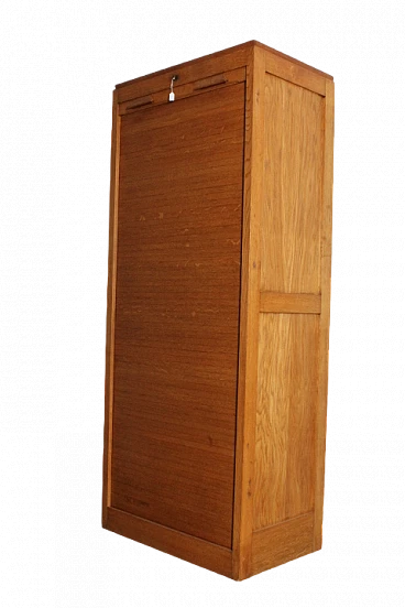 Art Deco cabinet with oak shutter, 1940s