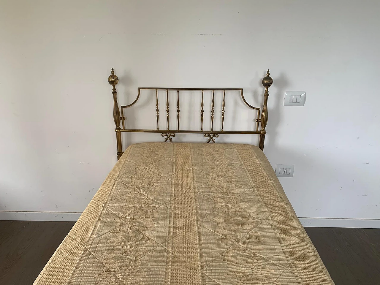 Brass single bed, 1950s 11