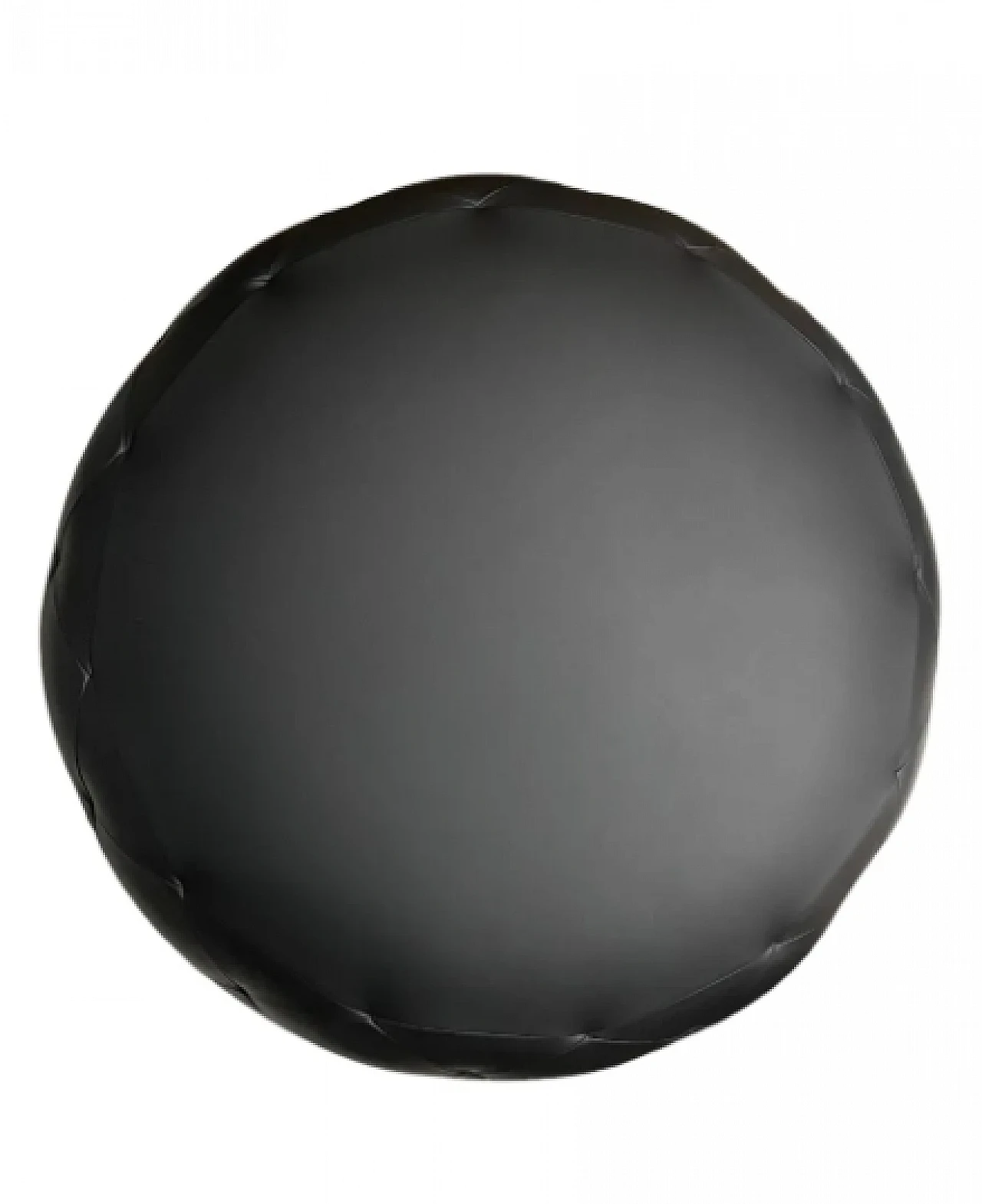 Black leather Glam pouf by Gino Carollo for Bonaldo 2