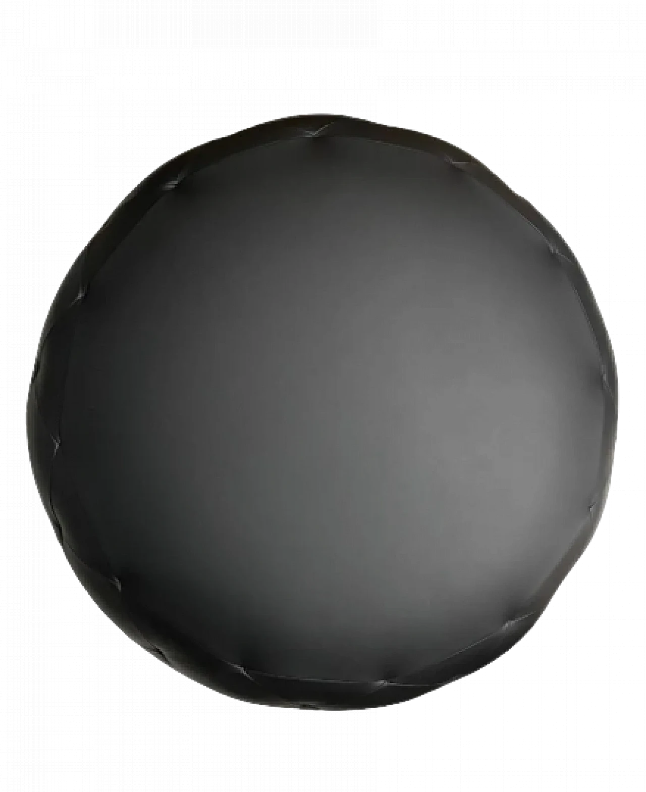 Black leather Glam pouf by Gino Carollo for Bonaldo 5