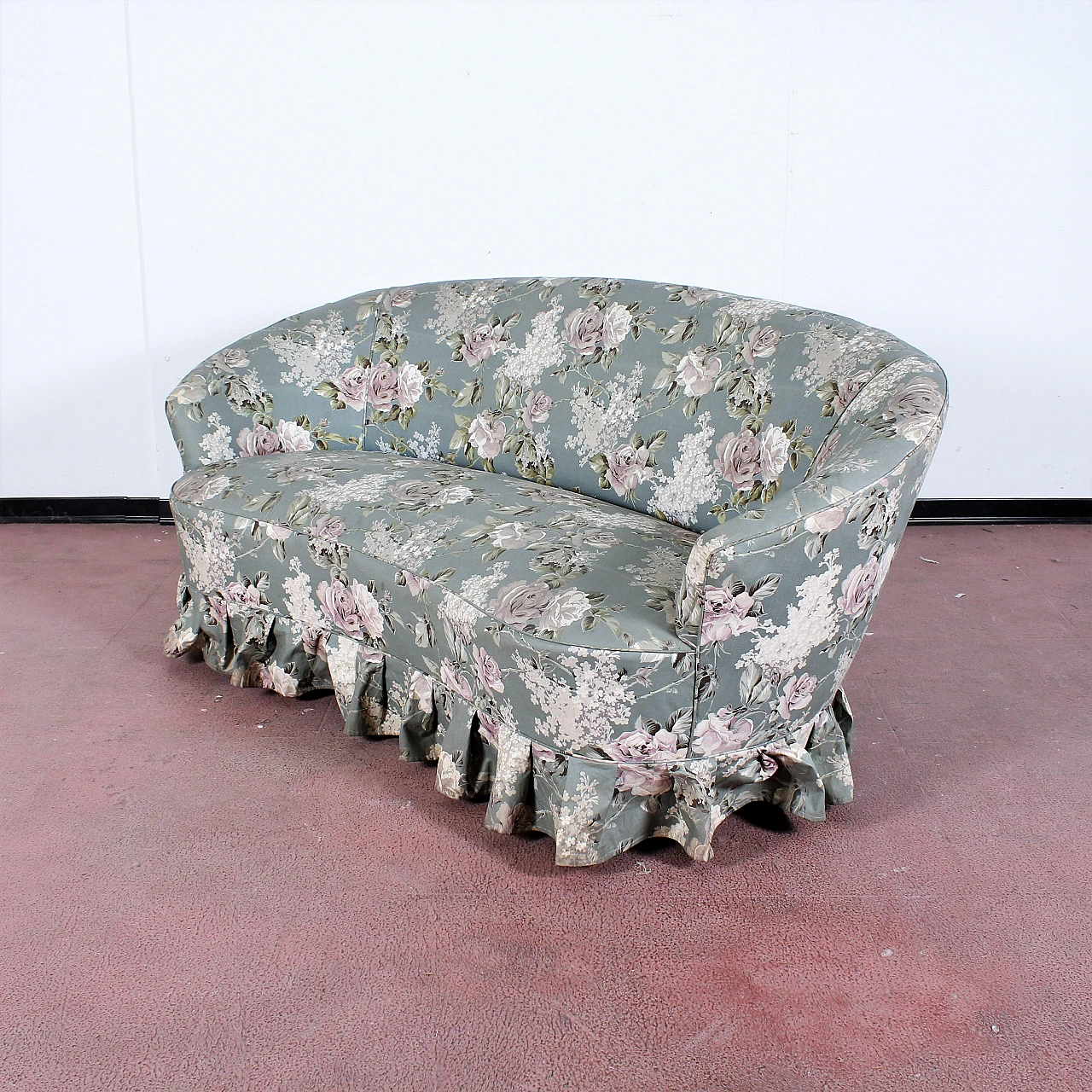 Fabric sofa in Gio Ponti style for Home and Garden, 1950s 2