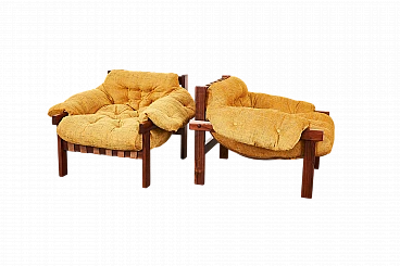 Pair of Balassa Brazilian-style armchairs, 1970s