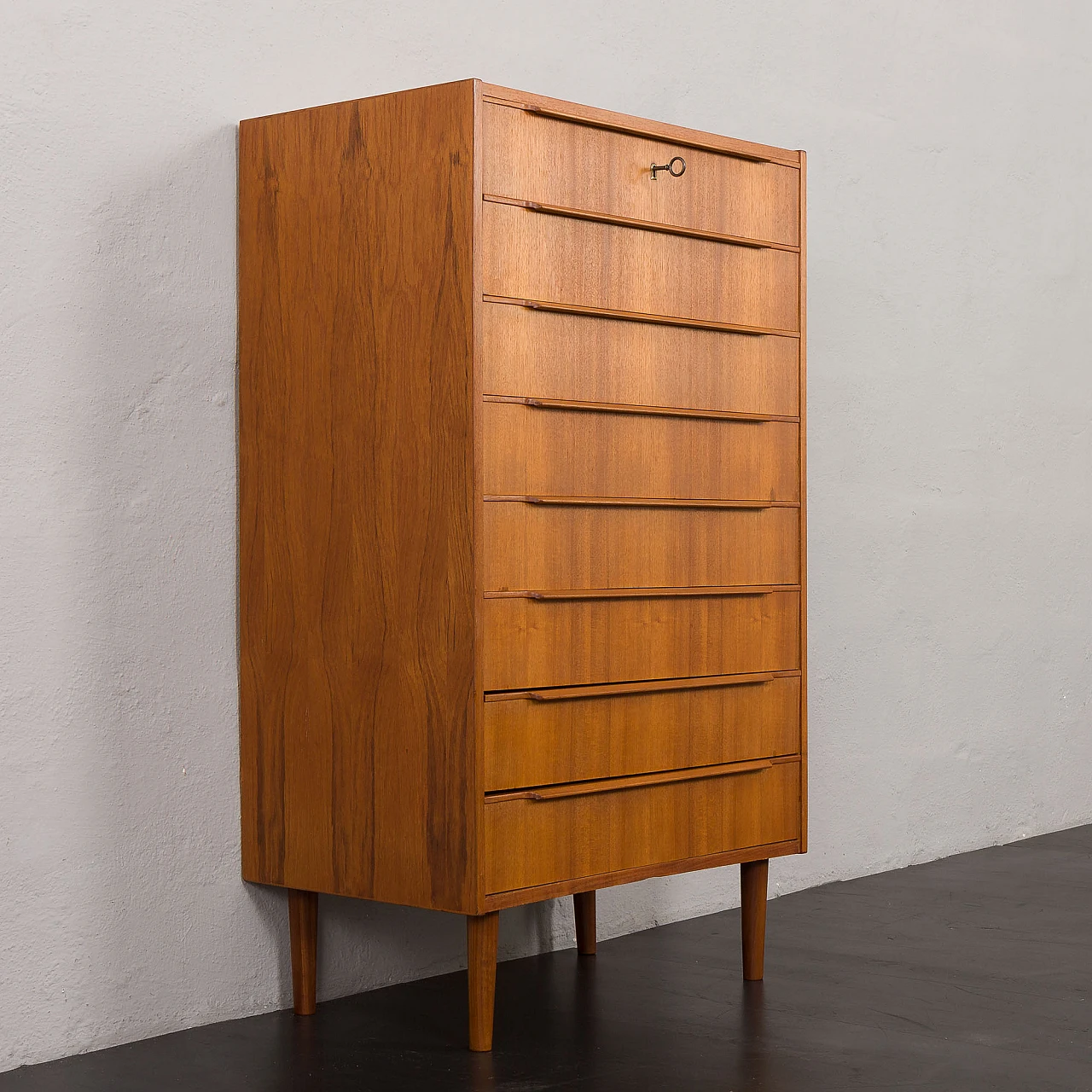 Teak chest of drawers by Steens, 1960s 9