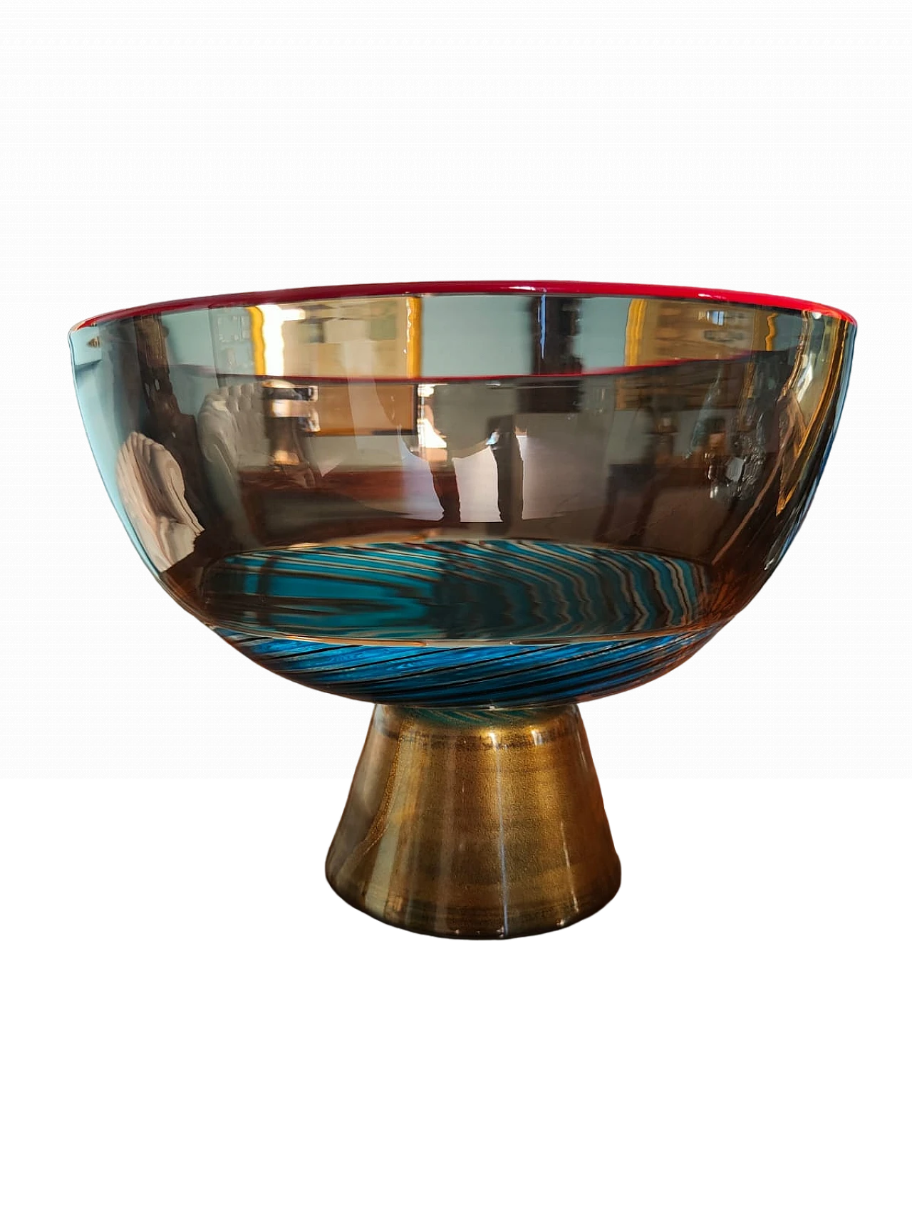 Coppa in vetro di Murano di Yoichi Ohira per De Majo, 1994 5