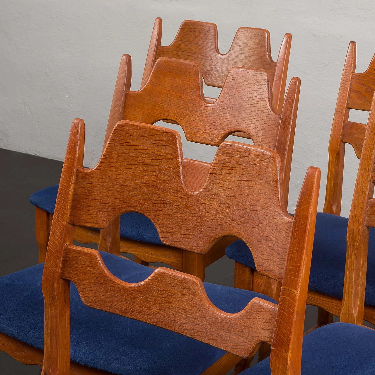 6 Razor Blade chairs by Henning Kjaernulf for Nyrup, 1960s 6